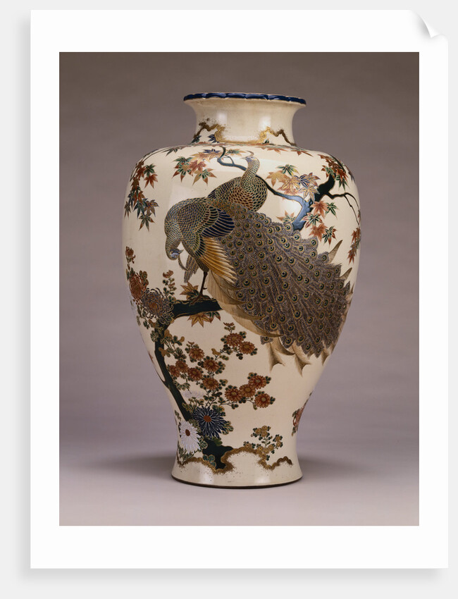 Large Satsuma Ovoid Vase, Meiji Period by Anonymous