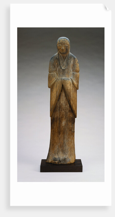 Antique Japanese Wood Figure of a Shinto Goddess by Anonymous