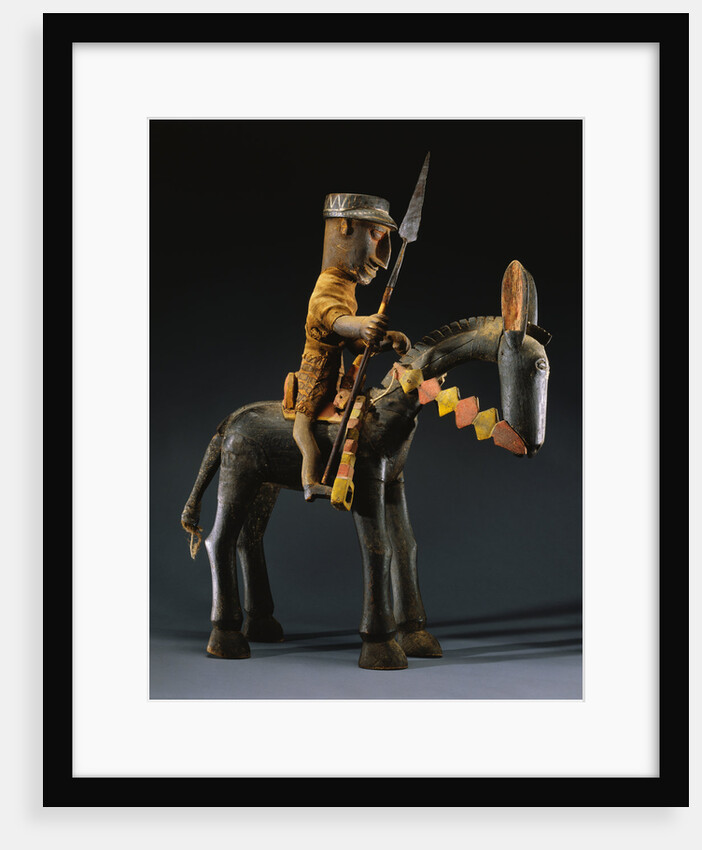 A Bamana Wood Equestrian Marionette by Anonymous