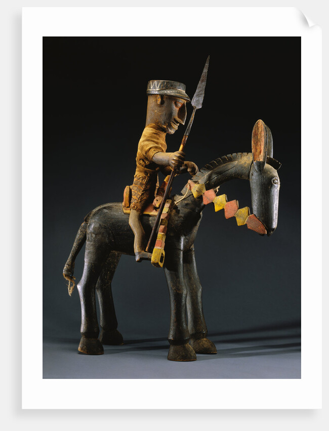 A Bamana Wood Equestrian Marionette by Anonymous