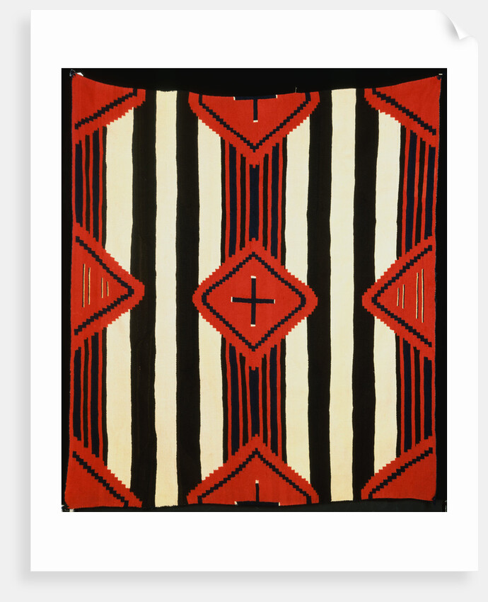 A Classic Navajo Chief's Wearing Blanket by Anonymous