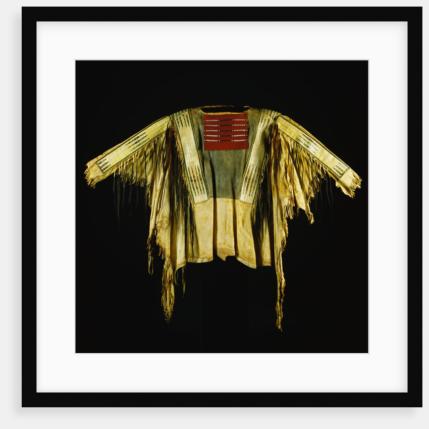 Sioux Warrior's Shirt Adorned with Quillwork, Pigment and Hair by Anonymous