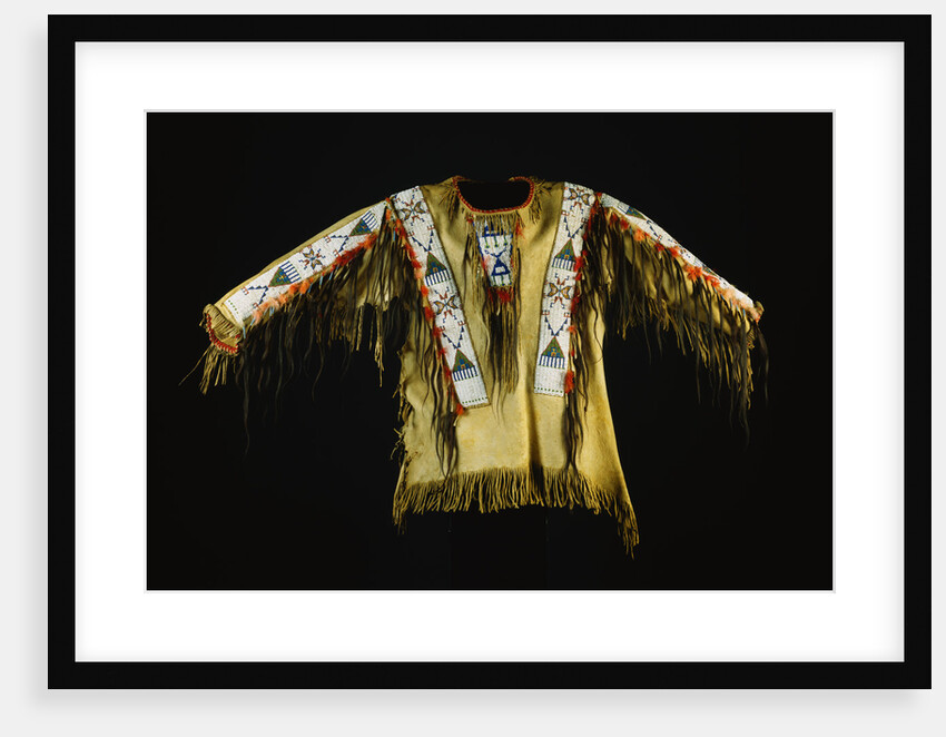 Sioux Warrior's Shirt Adorned with Beadwork and Hair by Anonymous
