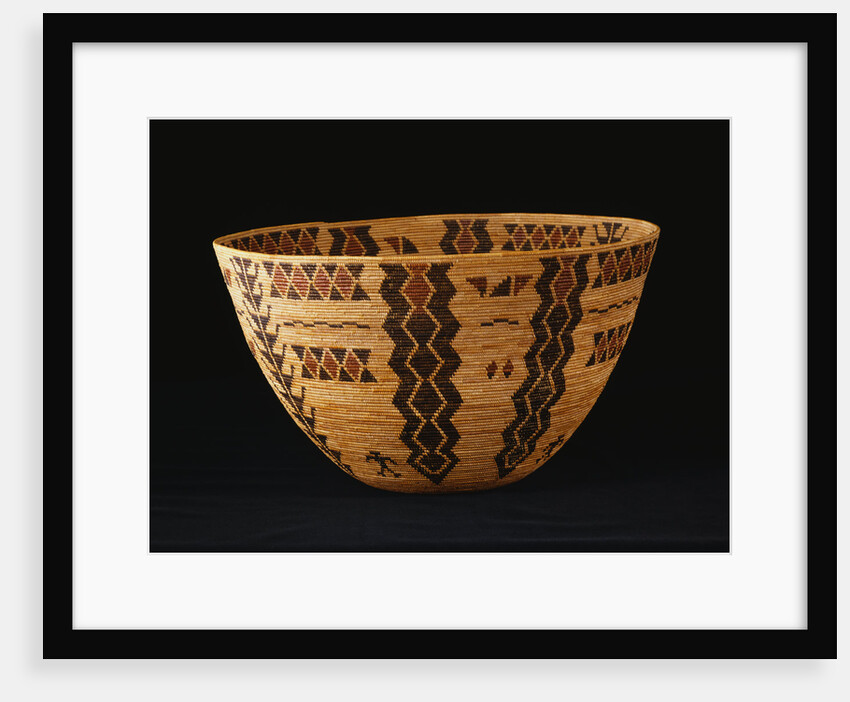 A Fine Yokuts Polychrome Coiled Basketry Bowl by Anonymous