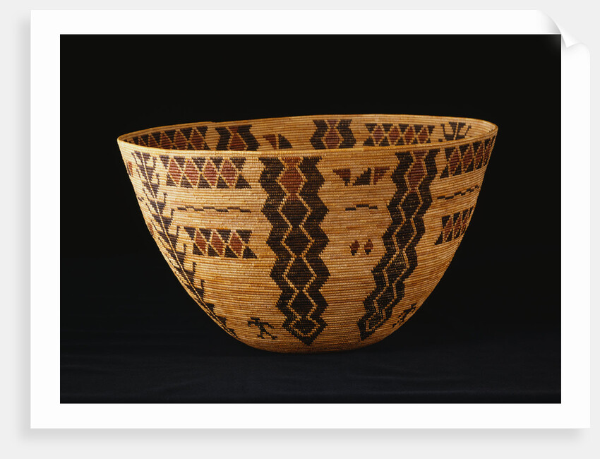 A Fine Yokuts Polychrome Coiled Basketry Bowl by Anonymous