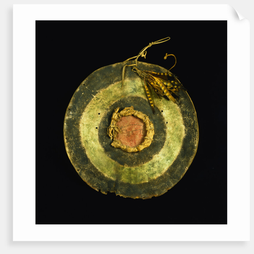 Arapaho Painted Hide Shield by Anonymous