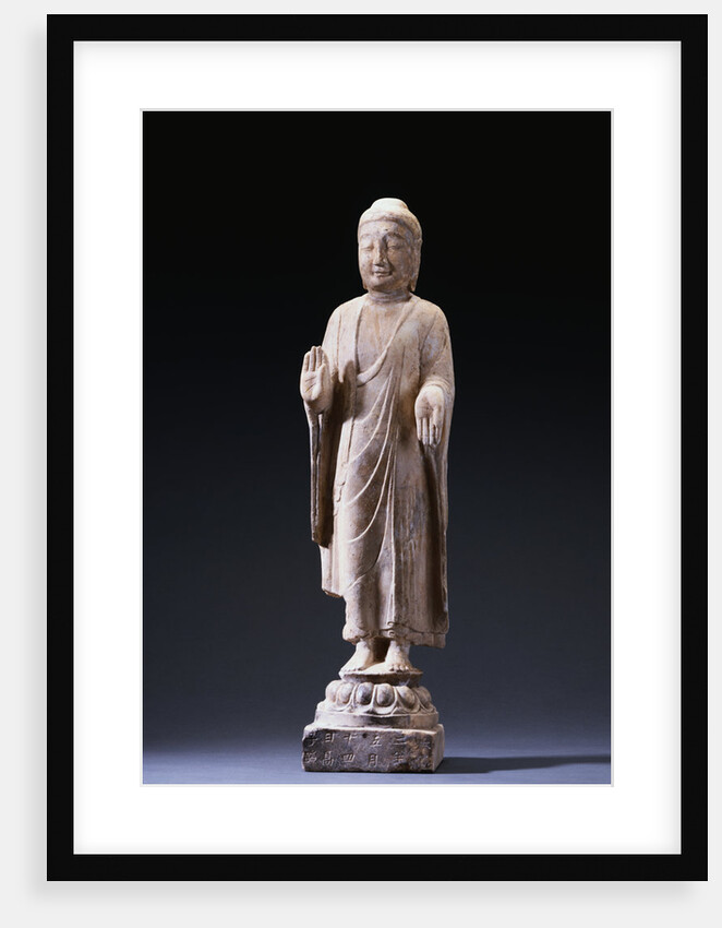 A Marble Standing Figure of Buddha, Northern Qi Dynasty by Anonymous