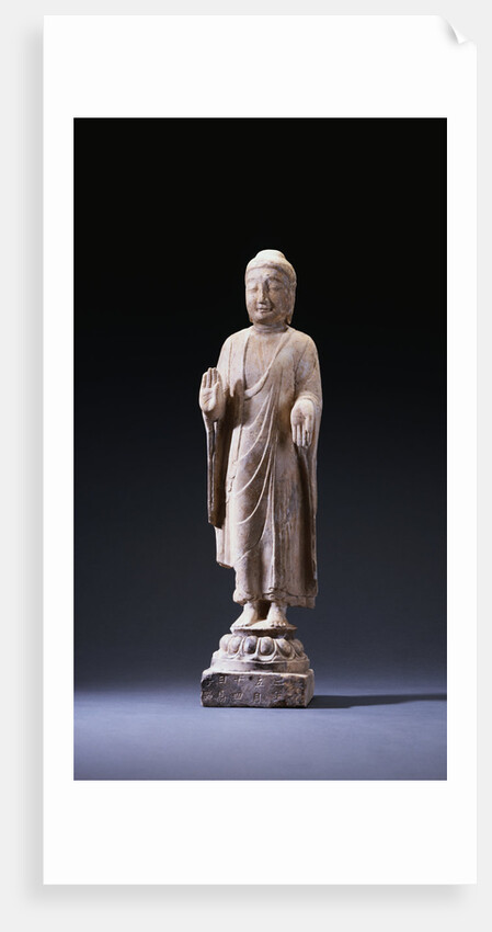 A Marble Standing Figure of Buddha, Northern Qi Dynasty by Anonymous