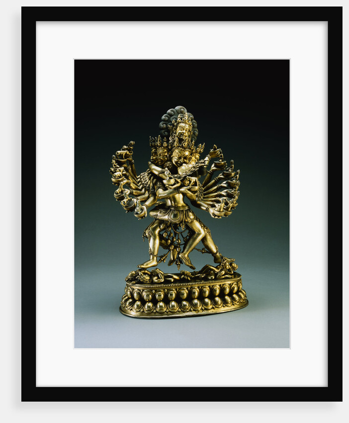 A Large Sino-Tibetan Gilt-Bronze Figure of Yi-Dam Hevajra by Anonymous