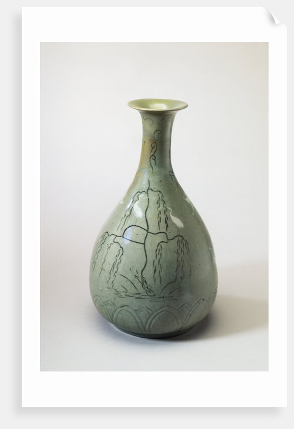 An Inlaid Pear-Form Bottle from the Koryo Dynasty by Anonymous