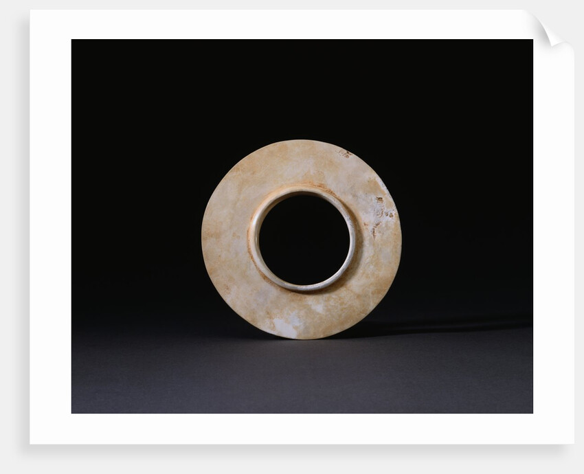 An Opaque Jade Collared Disc. Shang Dynasty by Anonymous