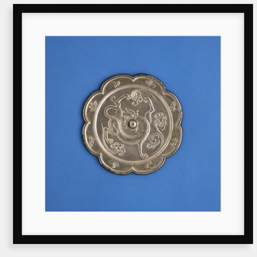 A Large Silvered Bronze Lobed Mirror. Tang Dynasty by Anonymous