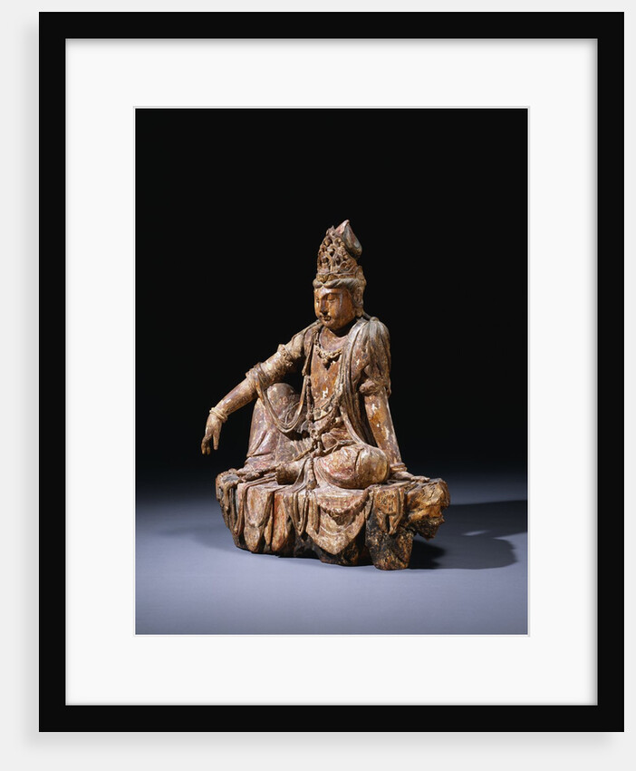 A Rare Painted Wood Figure of Guanyin. Southern Song or Jin Dynasty, 12th/13th Century by Anonymous