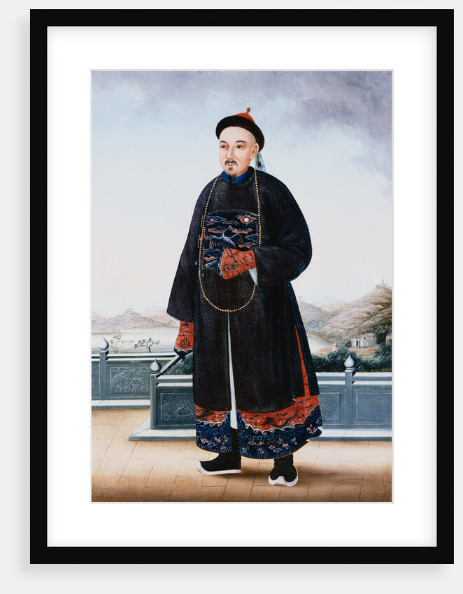 Portrait of An Elegantly Dressed Chinese Hong Merchant by Anonymous