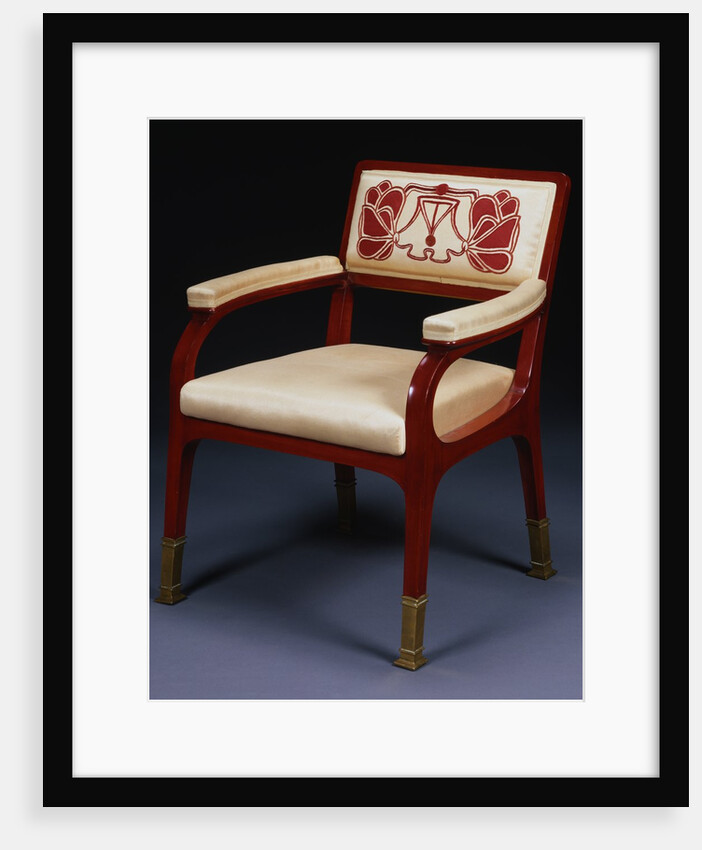 Stained Beechwood Armchair by Otto Wagner