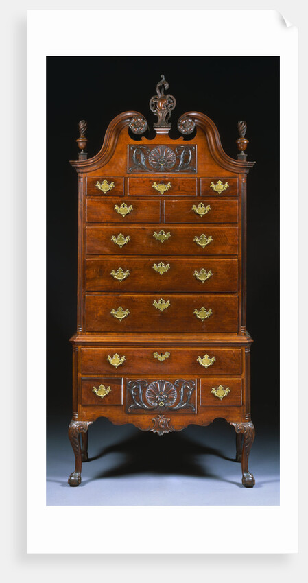Chippendale Carved Mahogany High Chest-of-Drawers from Philadelphia by Anonymous