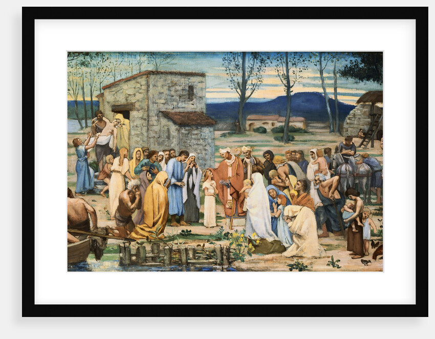 The Childhood of Saint Genevieve by Pierre Cecile Puvis de Chavannes