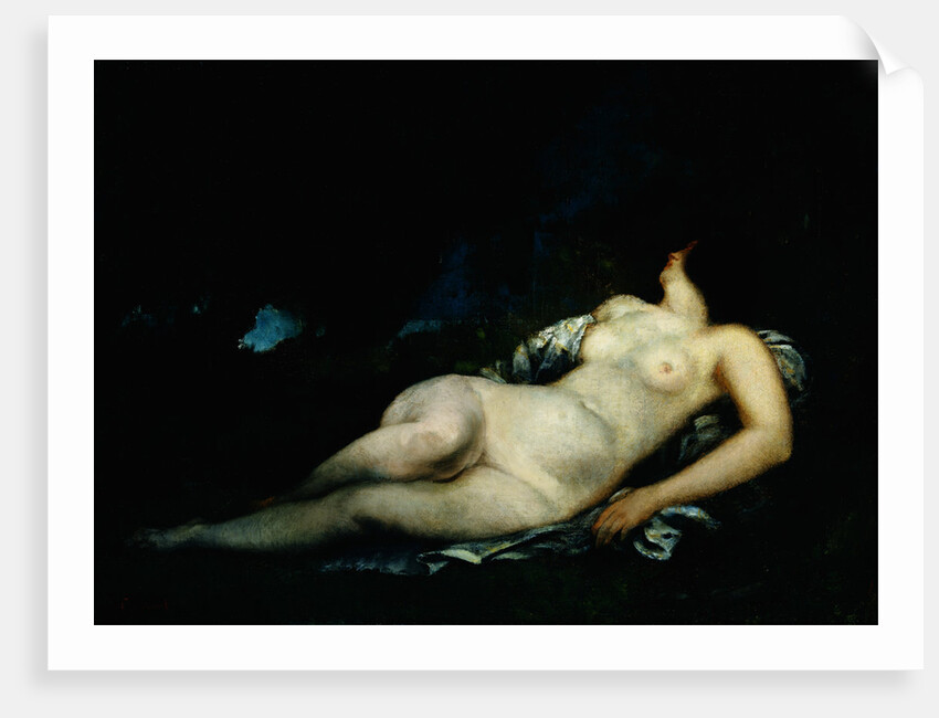 Sleeping female nude by Gustave Courbet