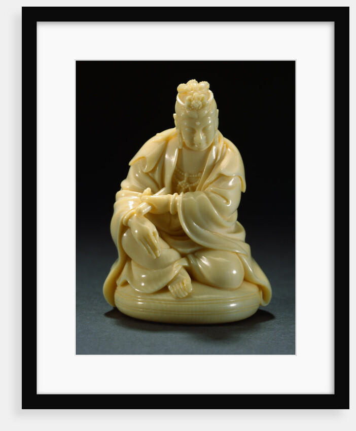 Ivory Netsuke of a Seated Buddha by Anonymous