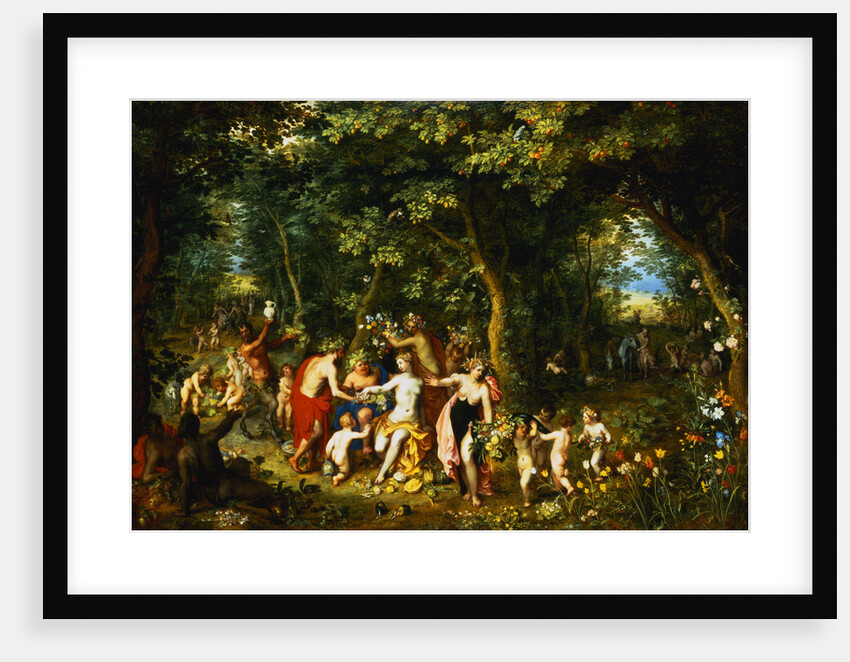 Allegory of Abundance. Four Seasons Paying Homage to Goddess by Jan Brueghel the Elder and Hendrick van Balen by Anonymous