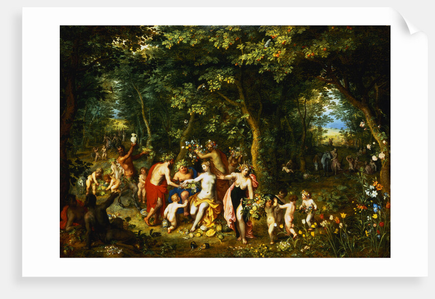 Allegory of Abundance. Four Seasons Paying Homage to Goddess by Jan Brueghel the Elder and Hendrick van Balen by Anonymous