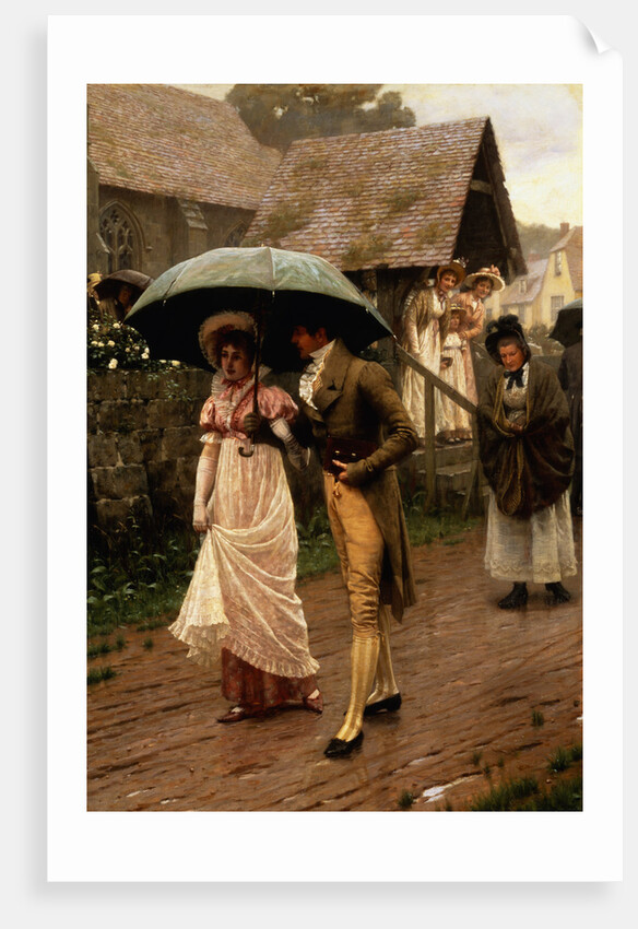 A Wet Sunday Morning by Edmund Blair Leighton