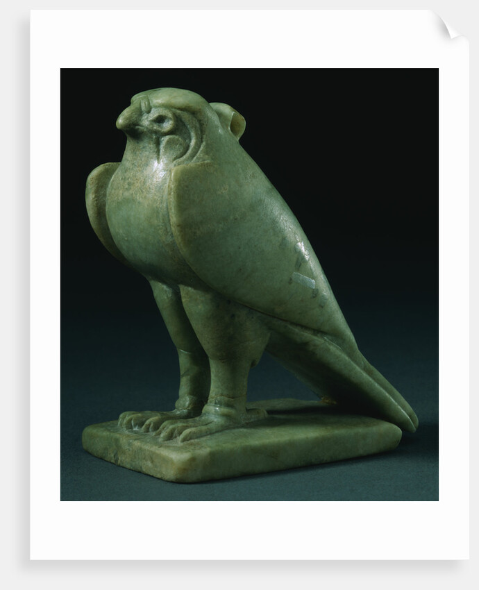 A Chlorite Falcon Amulet. Late Period, Dynasty XXVI-XXX (664-343 B.C.) by Anonymous
