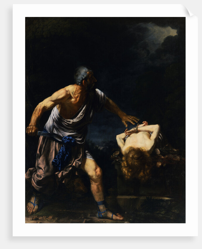 The Sacrifice of Isaac Attributed to Salvator Rosa by Anonymous
