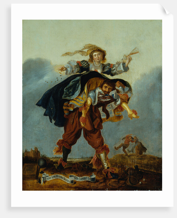 A Dutch Proverb: Het Syn Stercke Die Weelde Kunne Dragen (Only Strong Legs Can Carry Wealth) by Adriaen Pietersz van de Venne