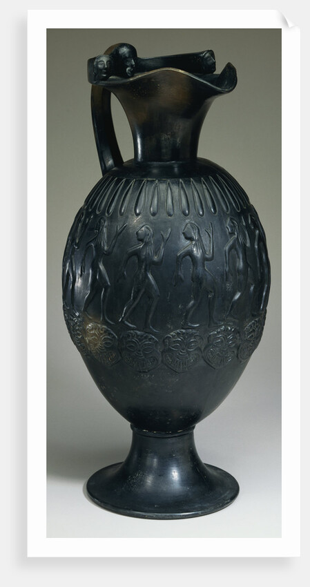 An Etruscan Bucchero Oinchoe, Circa Early 6th Century B.C. by Anonymous