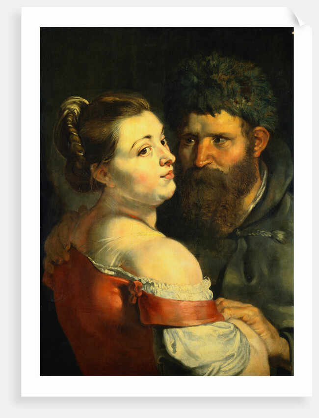 A Fisherman and a Peasant Woman Embracing by Sir Peter Paul Rubens