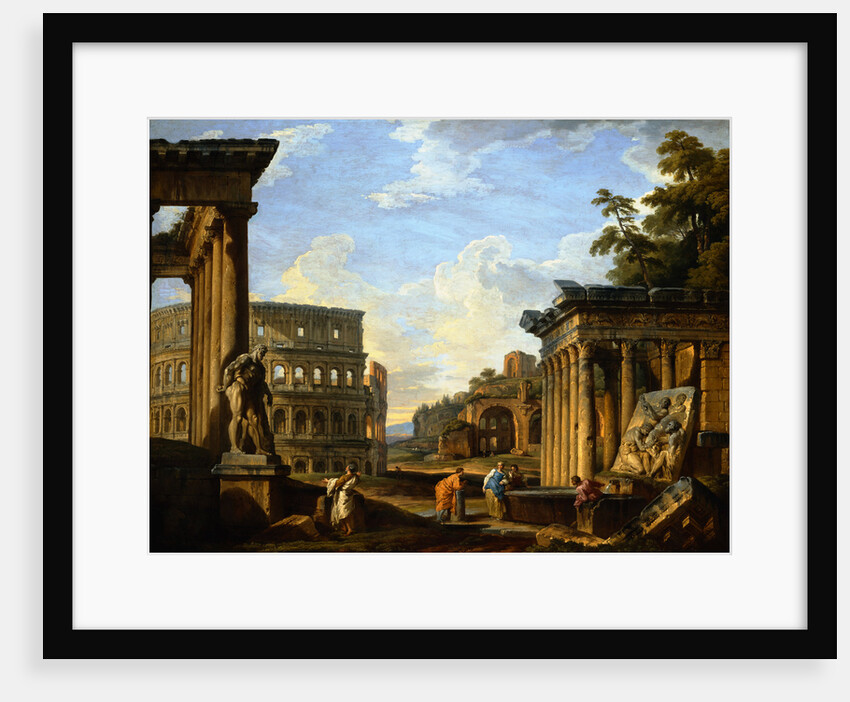 A Capriccio of Classical Ruins in Rome by Giovanni Paolo Panini