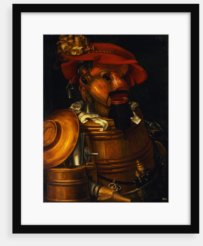 The Waiter: An Anthropomorphic Assembly of Objects Related To Winemaking by Giuseppe Arcimboldo