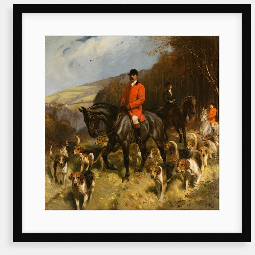 Painting of Mr. and Mrs. Lewis Priestman With the Braes of Derwent Hunt by John Charlton