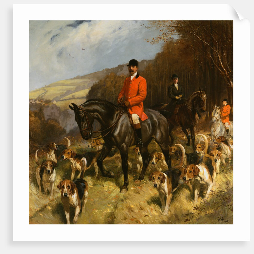 Painting of Mr. and Mrs. Lewis Priestman With the Braes of Derwent Hunt by John Charlton
