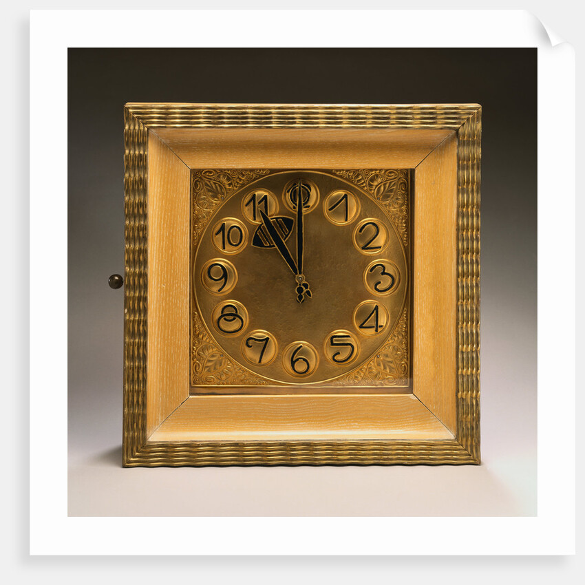 A Gilt-Wood and Metal Clock by Hans Ofner