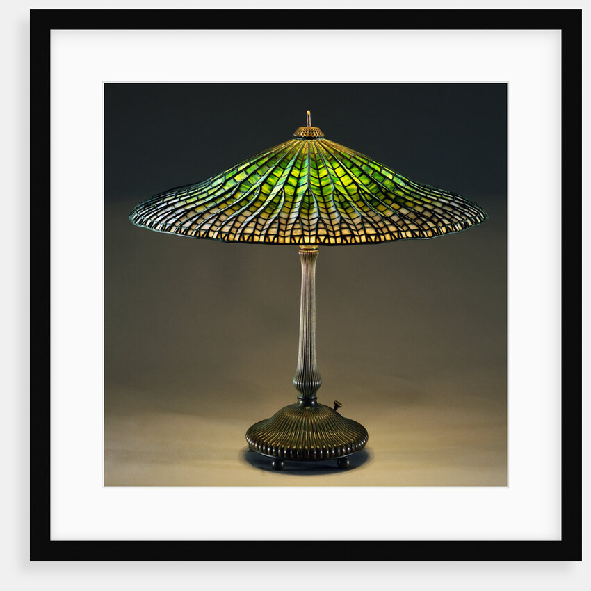 Lotus Leaded Glass and Bronze Table Lamp by Tiffany Studios by Anonymous