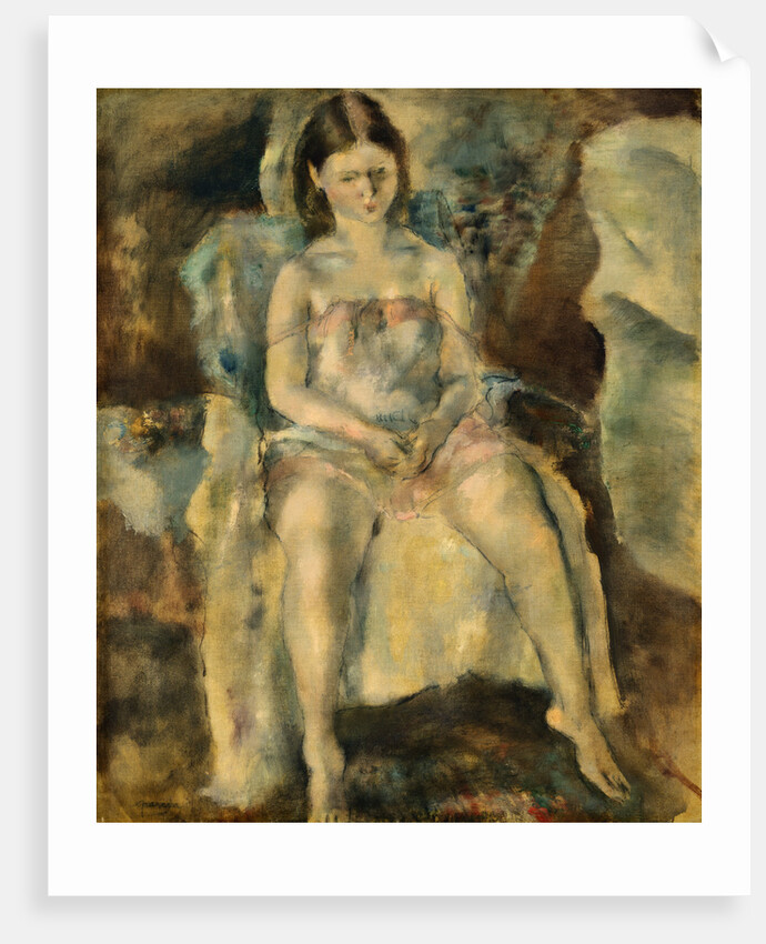 Seated Girl by Jules Pascin