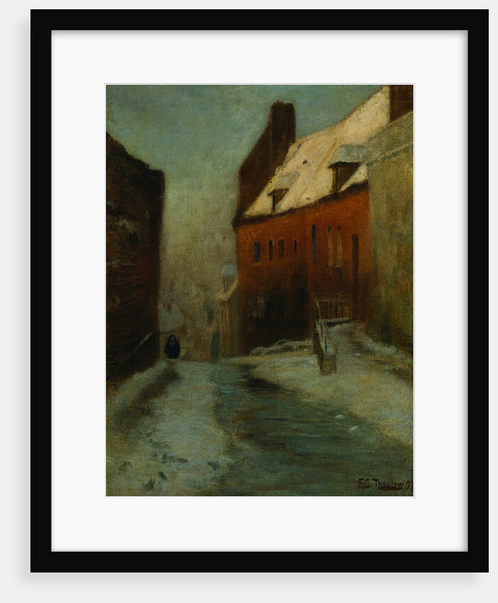 A Winter Street Scene, Montreuil by Fritz Thaulow
