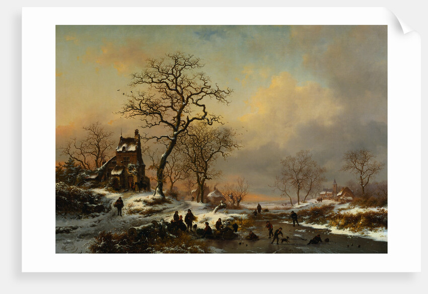 Painting of a Winter Landscape by Anonymous