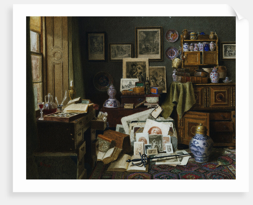 Corner of a Study by Benjamin Walters Spiers