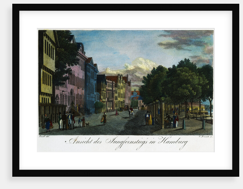 View of Jungfernstieg in Hamburg by Anonymous