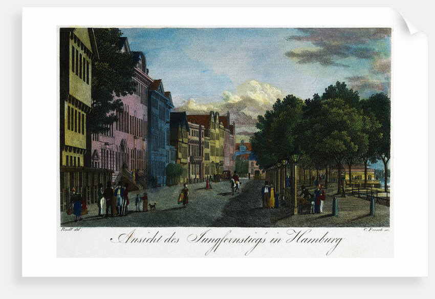 View of Jungfernstieg in Hamburg by Anonymous