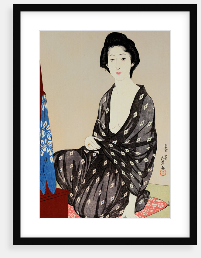 Tsuru Nakatani as a Young Beauty in a Gauze Robe by Goyo