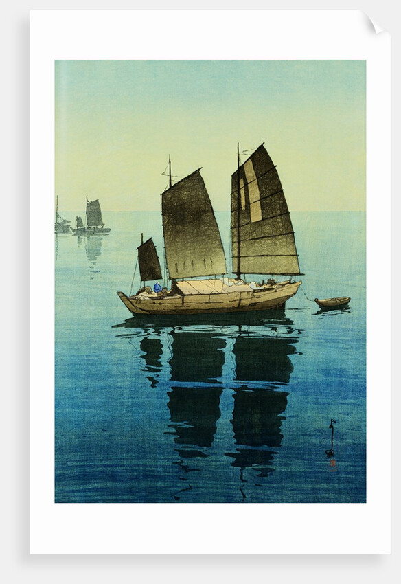 Forenoon, from a Set of Six Prints of Sailing Boats by Hiroshi Yoshida