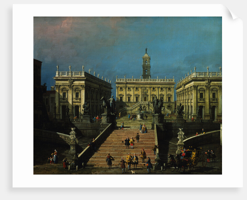 The Piazza del Campidoglio and the Cordonata, Rome by Canaletto