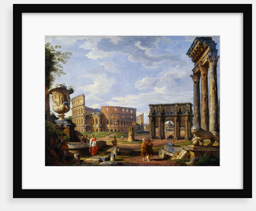 A Capriccio View of Rome by Giovanni Paolo Panini