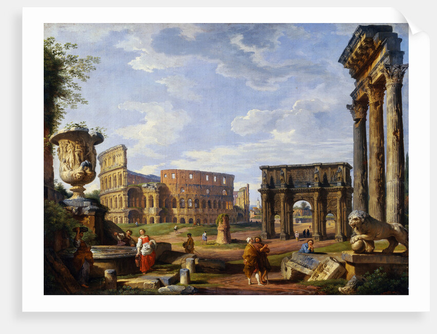 A Capriccio View of Rome by Giovanni Paolo Panini