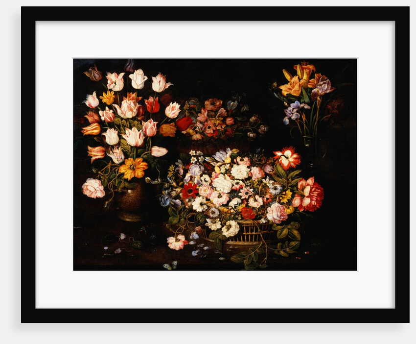 Four Vases of Varying Flowers by Osias Beert the Elder