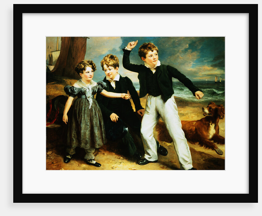 Group Portrait of Robert, James and Mary Sarah Greenhalgh by Ramsay Richard Reinagle